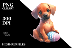Cute Baby Rhodesian Ridgeback, Easter PNG Product Image 2