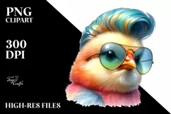 Cute Baby Chicken Posing PNG Product Image 1