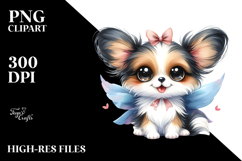 Cute Happy Papillon with Big Eyes PNG Product Image 2