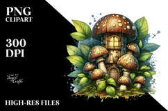 detailed Wooden Small Stained Mushroom PNG Product Image 2