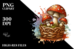 detailed Wooden Small Stained Mushroom PNG Product Image 2