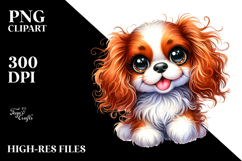 Creative Cartoon Cavalier King Charles Spaniel PNG Product Image 2