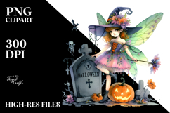 dressed for Halloween Fairy Clipart Product Image 2