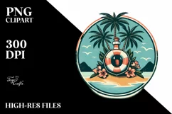 Vintage Beachbuoy Island Clipart Product Image 3