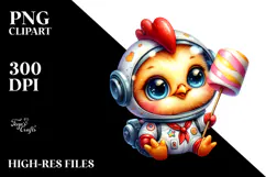 Vibrant Cute Baby Rooster PNG Product Image 2