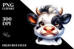 Funny Cow with Cool Hair, High-Res PNG Product Image 2