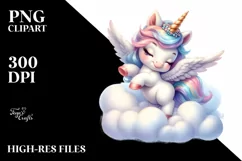 Cute Baby Unicorn Poses as Dancer Clipart Product Image 3