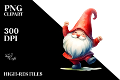 Dancing Retro Gnome, Transparent PNG Product Image 2