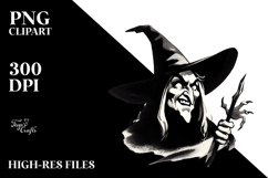Simple Retro Evil Witch PNG Product Image 2