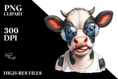 Funny Baby Cow PNG Product Image 2