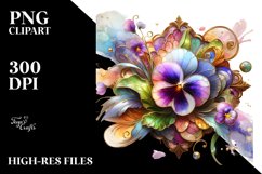 Pansy Wooden Watercolor Splash Product Image 3