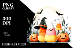 Simple Halloween Candy Corn PNG Product Image 2