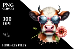 Funny Cow with Flower in the Mouth Product Image 2