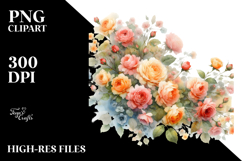 Colorful Orange Roses | Clipart Product Image 2