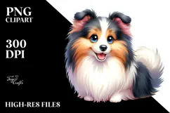 Watercolor Shetland Sheepdog PNG Product Image 2