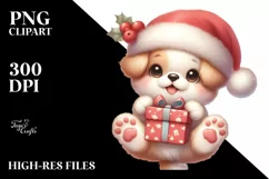 Pastel Vintage Cute Puppy PNG Product Image 1