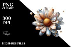 Abstract Daisy Made of , Watercolor PNG Product Image 2