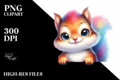 Colorful Baby Squirrel Paws | Sublimation | Clipart Product Image 3