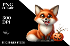 Funny Fox in Front of Spider Web Clipart Product Image 2