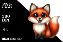 Watercolor Funny Fox Spider Web Halloween | Clipart Product Image 2