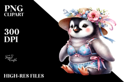 Adorned Baby Penguin Beachwear PNG Product Image 2