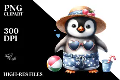 Adorned Baby Penguin Beachwear PNG Product Image 2