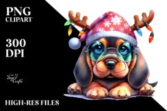 Expressive Baby Bloodhound, Colorful PNG Product Image 3