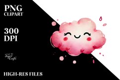 Simple Pinkish Whimsical Cloud PNG Product Image 2