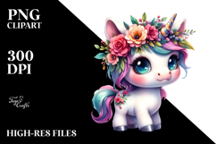 Expressive Baby Unicorn PNG Product Image 2