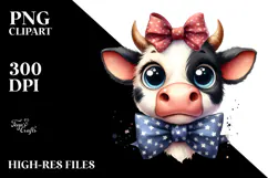 Funny Cow with Expressive Face, PNG Product Image 2