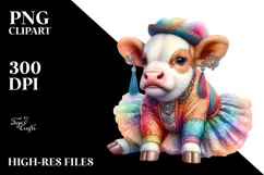 Colorful Baby Cow in Dancer's Costume Product Image 2