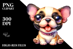 Happy French Bulldog Puppy PNG Product Image 2