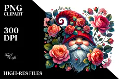 Detailed Valentines Gnome with Large Detailed Hat PNG Product Image 2