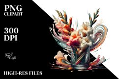 Abstract Gladiolus Watercolor Clipart Product Image 3