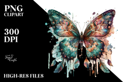 Boho Butterfly Splashes PNG Product Image 2