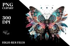 Boho Butterfly Splashes PNG Product Image 2