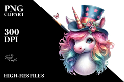 Colorful Baby Unicorn in Magician&#039;s Hat Product Image 2