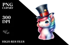 Colorful Baby Unicorn in Magician's Hat Product Image 2