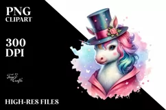 Colorful Baby Unicorn in Magician's Hat Product Image 3