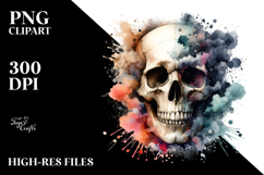 Artistic Skull Splash PNG Product Image 2