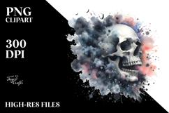Artistic Skull Splash PNG Product Image 2