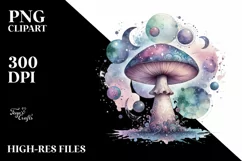 Pastel Glossy Mystical Mushroom PNG Product Image 3