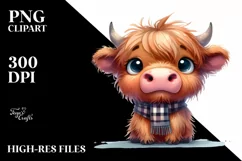Expressive Very Funny Highland Cow PNG Product Image 3