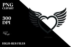 Heart with Wings, Retro PNG Product Image 2