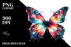 Colorful Butterfly Silhouettes PNG Product Image 2