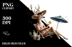 Golden Deer Beachwear Cocktail PNG Product Image 2