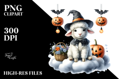 Funny Lamb Halloween PNG Product Image 2