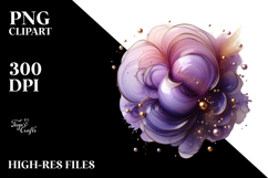 Abstract Violet with Golden Insertions PNG Product Image 2