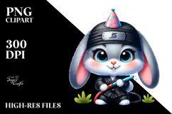 Vibrant Cute Baby Rabbit PNG Product Image 2