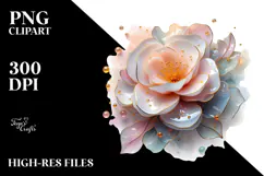 Glossy Camellia with Insertions, High-Res PNG Product Image 2